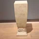 Vintage travertine stone column from the 1970s