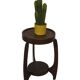 Table d'appoint Art Déco en chêne au design minimaliste