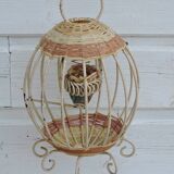 Vintage bird cage wall lamp
