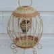 Vintage bird cage wall lamp
