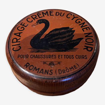 Boîte vintage crème du cygne noir