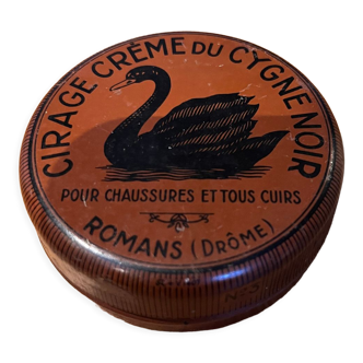 Boîte vintage crème du cygne noir