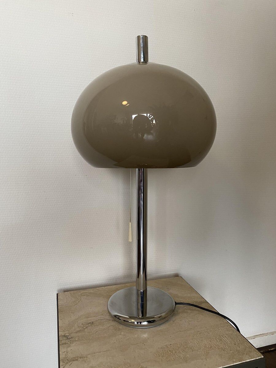 Guzzini Italy 1960s chrome-plated desk lamp