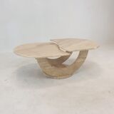 Italian travertine coffee table, 1980s