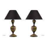 Pair of Murano glass table lamps, Italy, 1950s.