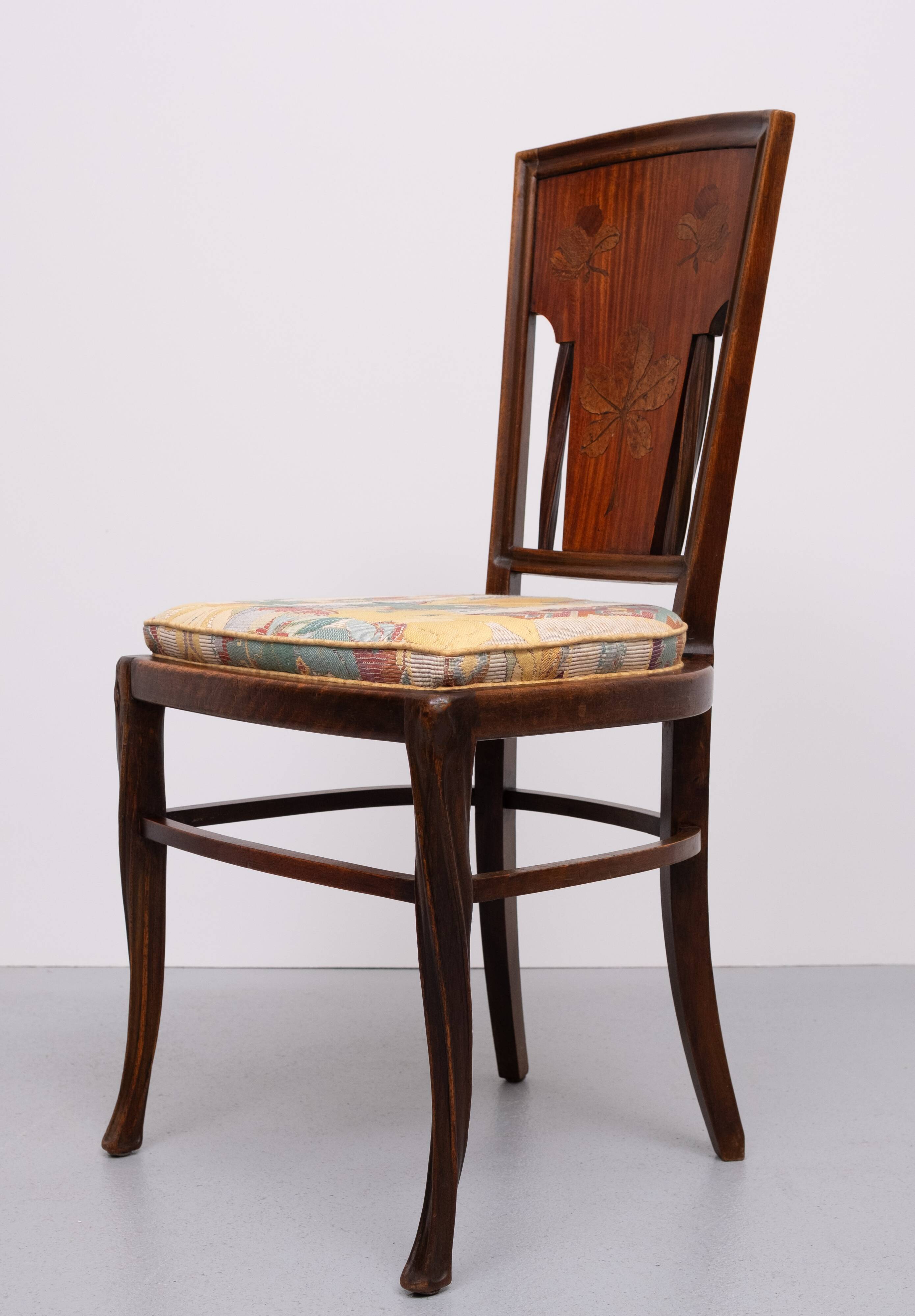 Art Nouveau side chair Louis Majorelle anno 1900