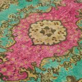 Overdyed Wool Vintage Handmade Carved Rug 169 cm x 288 cm