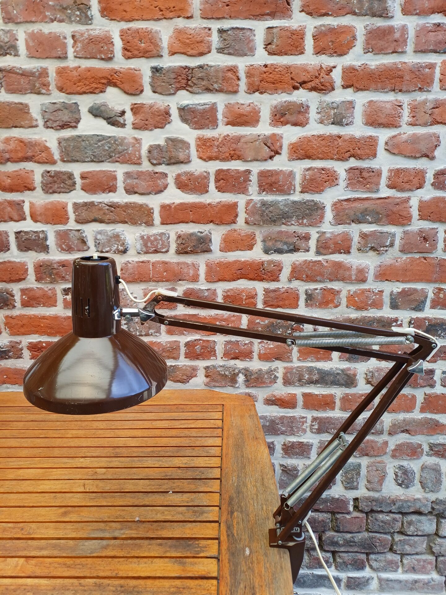 Lampe architecte Ledu marron 70's