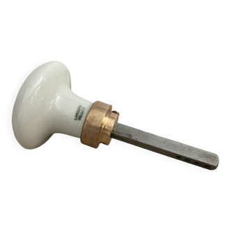 Round door handle in Limoges porcelain