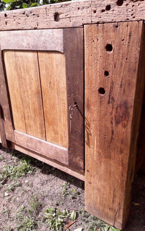 Workshop workbench L261xD50xH80,5cm old beech