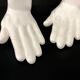 Pair of vintage handstrings in white ceramic to lester, year 80