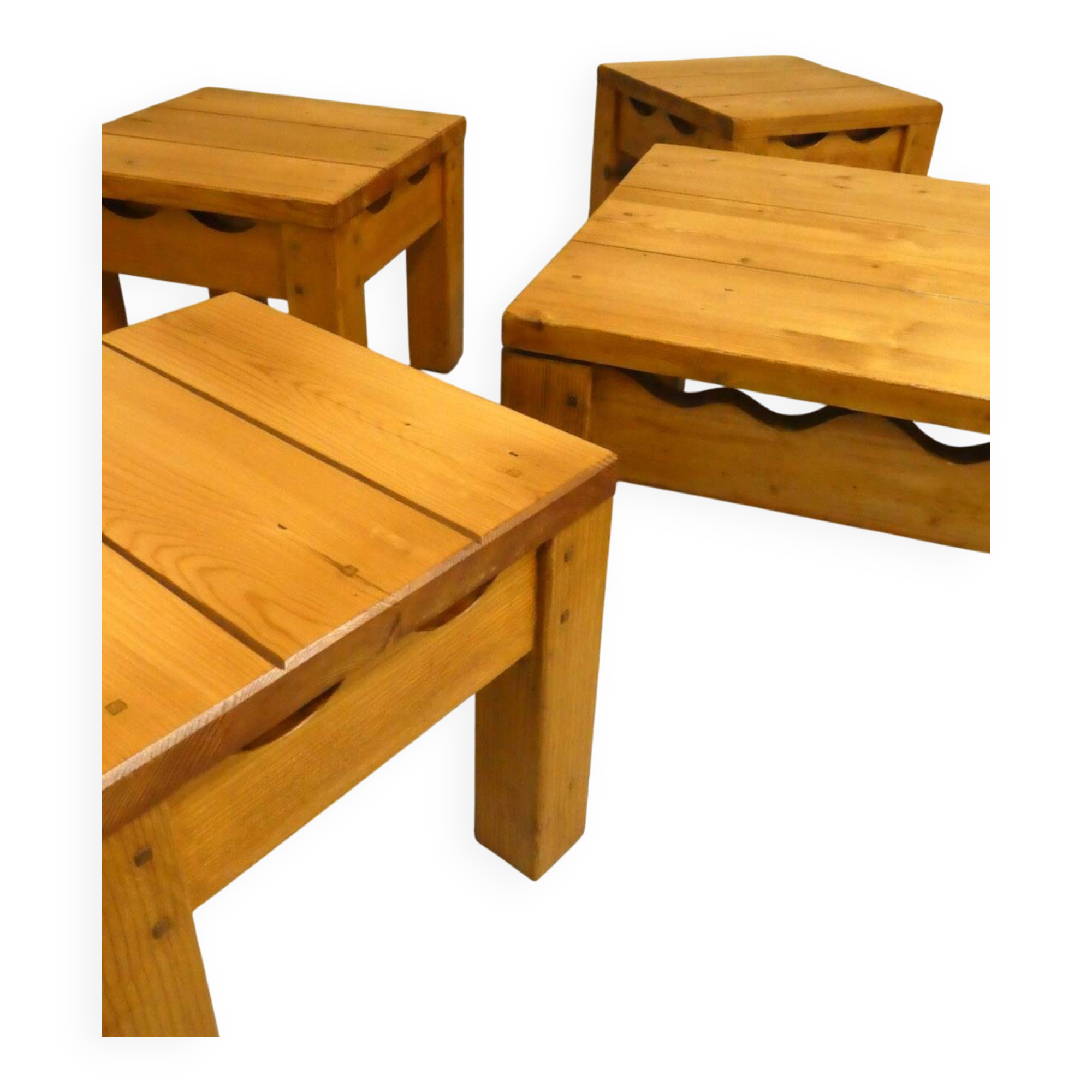 pine living room set, 1980