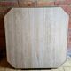 Travertine and brass coffee table