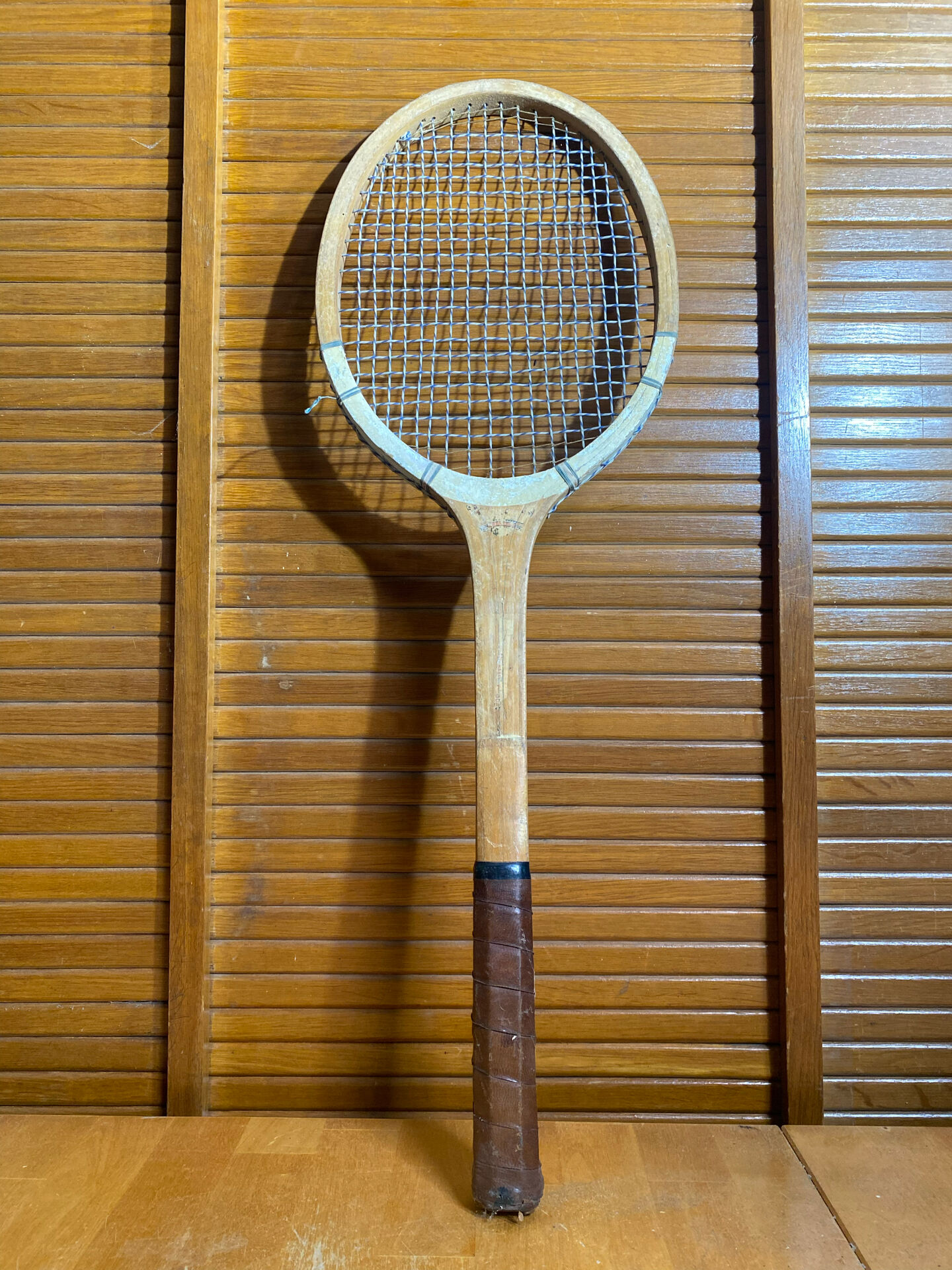 Vintage Wooden Tennis Racket #E214