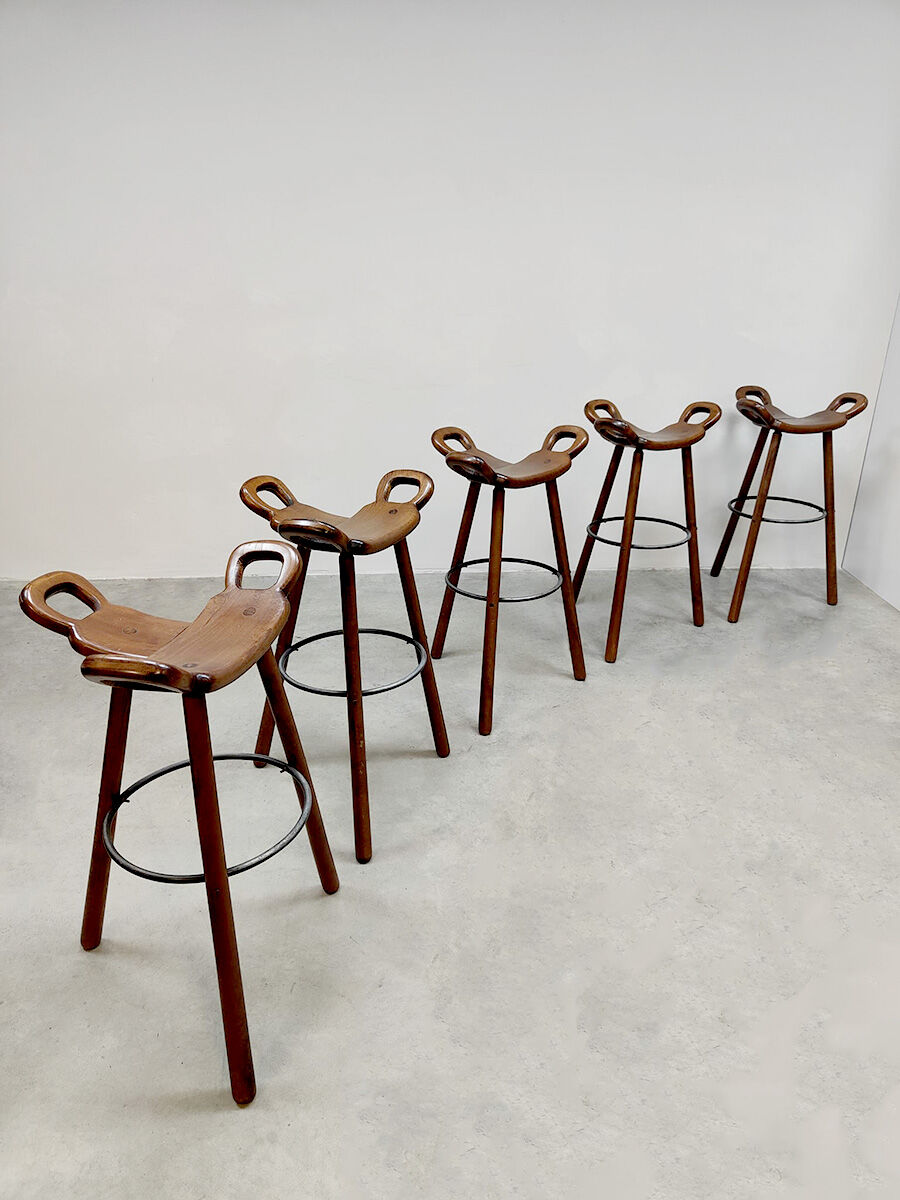 Midcentury brutalist Spanish barstool