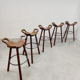 Midcentury brutalist Spanish barstool