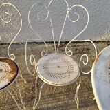 Garden furniture table with 2 armchairs and 2 chairs