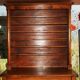 Sideboard with half-columns in walnut, Empire period.