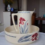 Art nouveau earthenware pitcher luneville