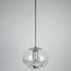 peill & putzler mid century PENDANT LAMP 'wave' clear glass chrome 1960s