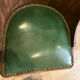 Pair of green leather gondola chairs Art Deco by De Coen