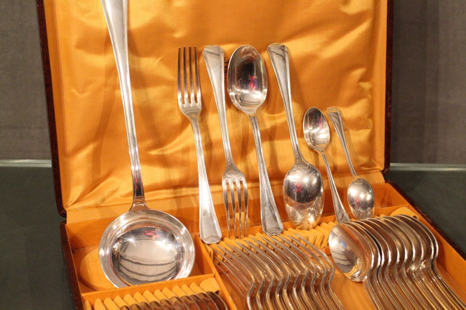 Cutlery, small spoons forks ladle silver metal CHRISTOFLE