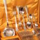 Cutlery, small spoons forks ladle silver metal CHRISTOFLE