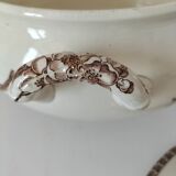 Soupière ancienne en terre de fer – décor "Marguerite", Grand Dépôt Paris