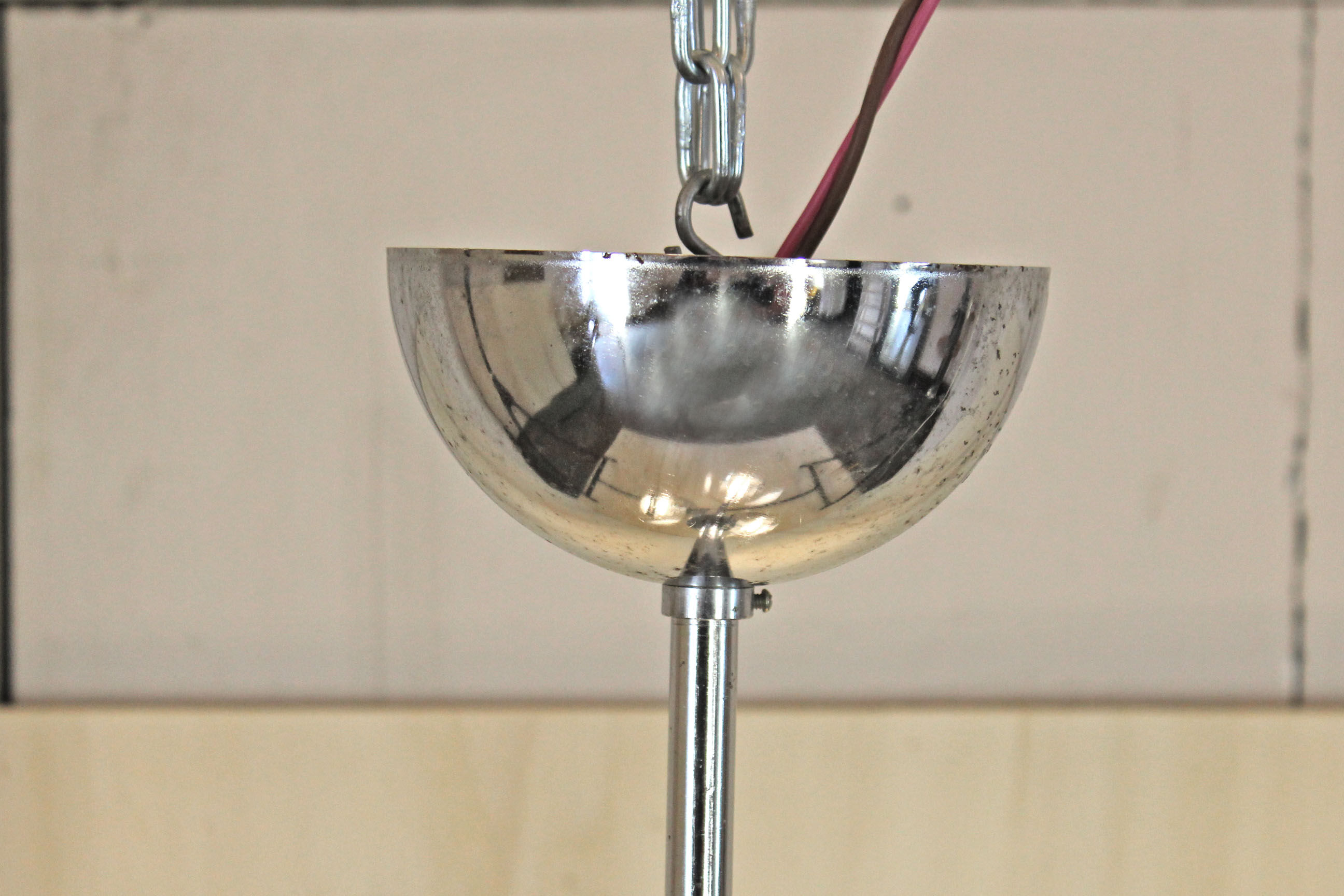 1970s italian vintage chromed chandelier