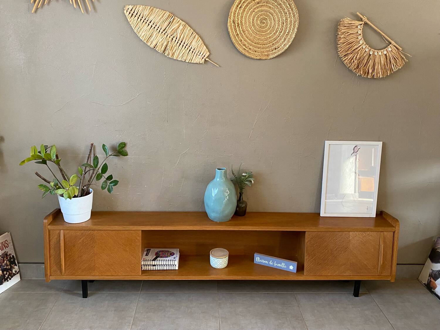 Vintage wooden sideboard (shallow)