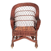 Fauteuil Rotin et Osier France 80’s