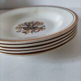 Set of 5 soup plates – Creil & Montereau – Œillet model