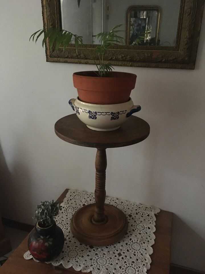 Healing wooden side table.