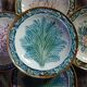 5 assiettes anciennes majolique Longchamp 