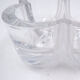 Vide-poches en cristal daum france en verre clair et givré - vers 1980