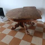 Oval dining room table early xxth walnut