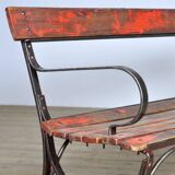 Riveted iron park bench 1920s
