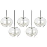 Transparent glass pendant designed by Koch & Lowy, Germany, 1970s