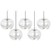 Transparent glass pendant designed by Koch & Lowy, Germany, 1970s