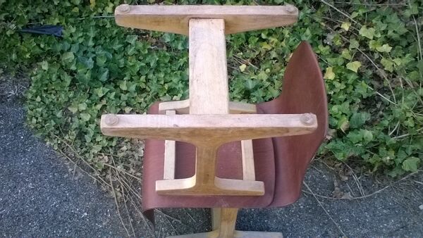 Paire de chaises vintage années 60 pagholz