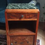 Art Deco style bedside table in marble