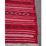 handmade ethnic red kilim carpet 135x235cm