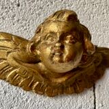 Pair of angels in gilded wood