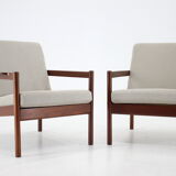 1960s Kai Kristiansen Model KK161 Pair of Teak Armchairs for Magnus, Denmark