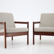 1960s Kai Kristiansen Model KK161 Pair of Teak Armchairs for Magnus, Denmark