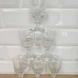 Set of 6 Luminarc Quadrille white wine glasses