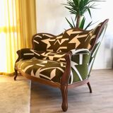 Napoleon III style sofa, Pierre Frey fabric