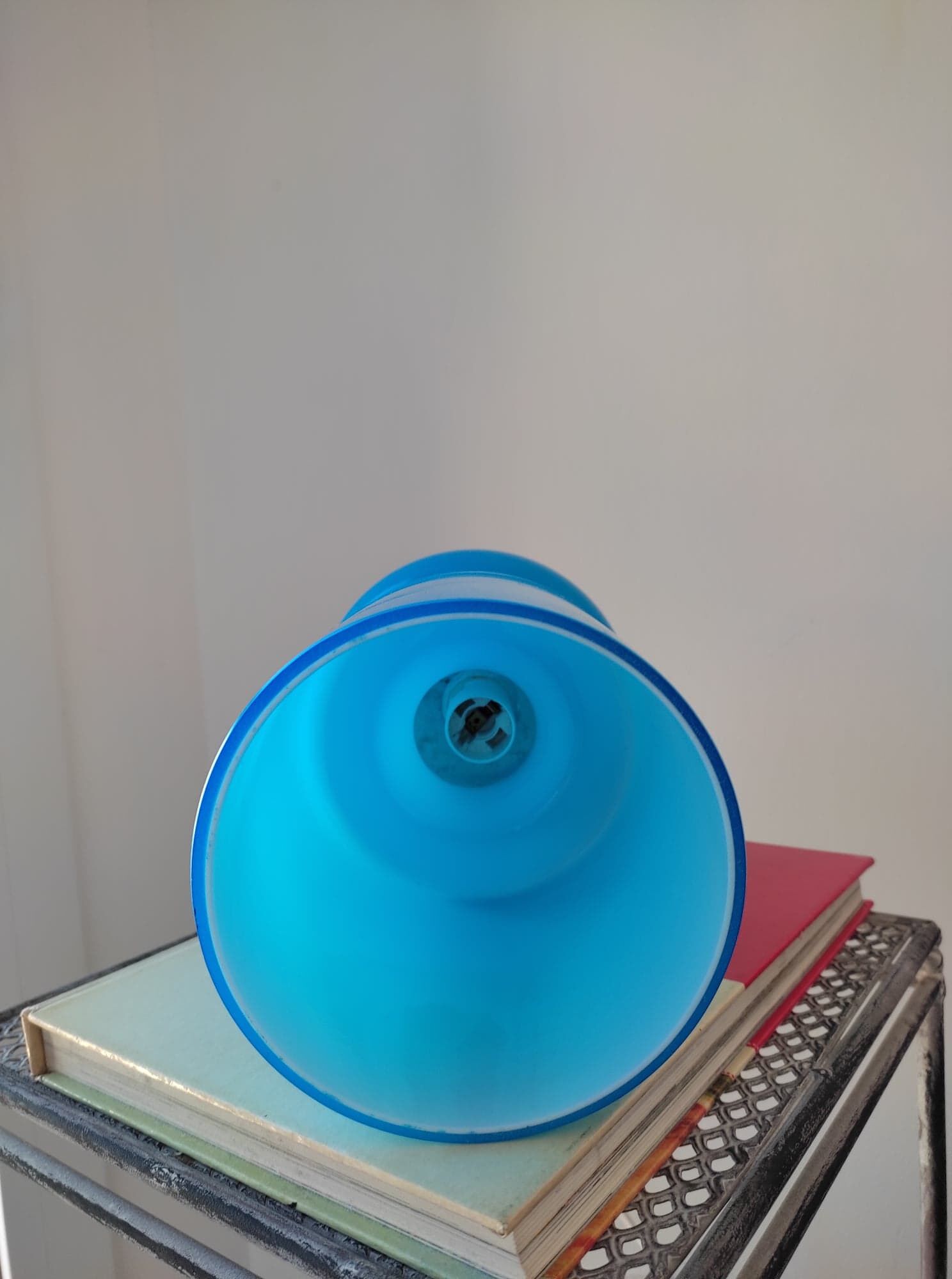 Vintage lamp Ikea Lykta turquoise blue, 90s glass