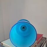 Vintage lamp Ikea Lykta turquoise blue, 90s glass