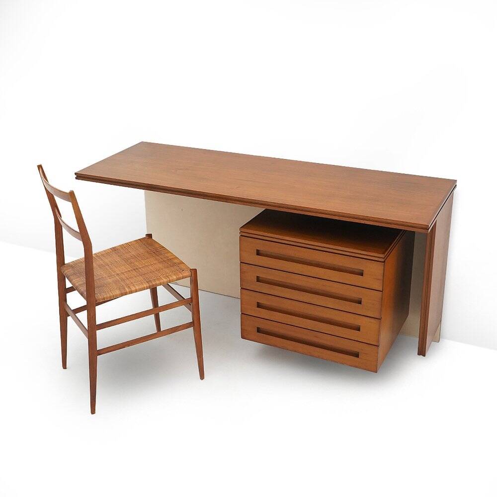 Wall-mounted desk with drawers, 1960s